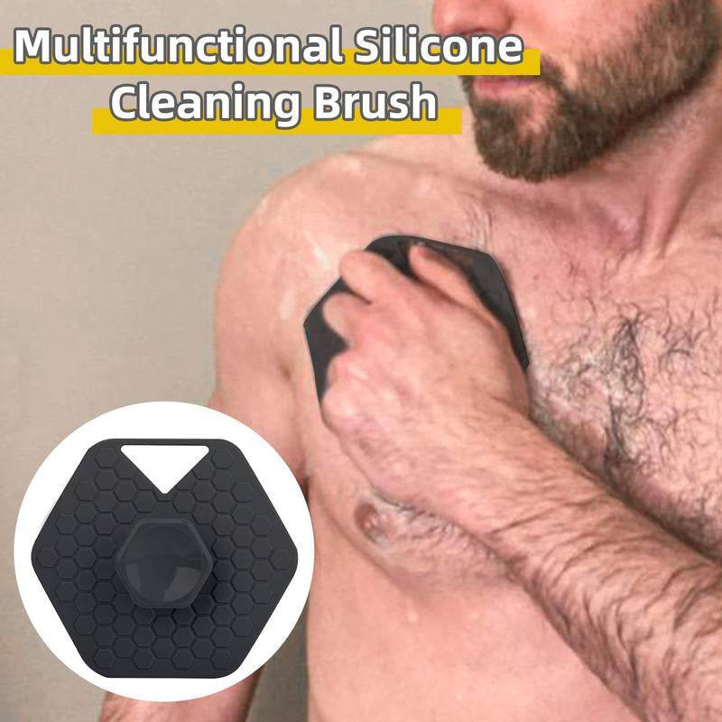 Silicone Body Care Massager with Storage Hook Set, Summer Gifts, 1/2/4 Counts Reusable Body Skincare Deep Cleansing Brush