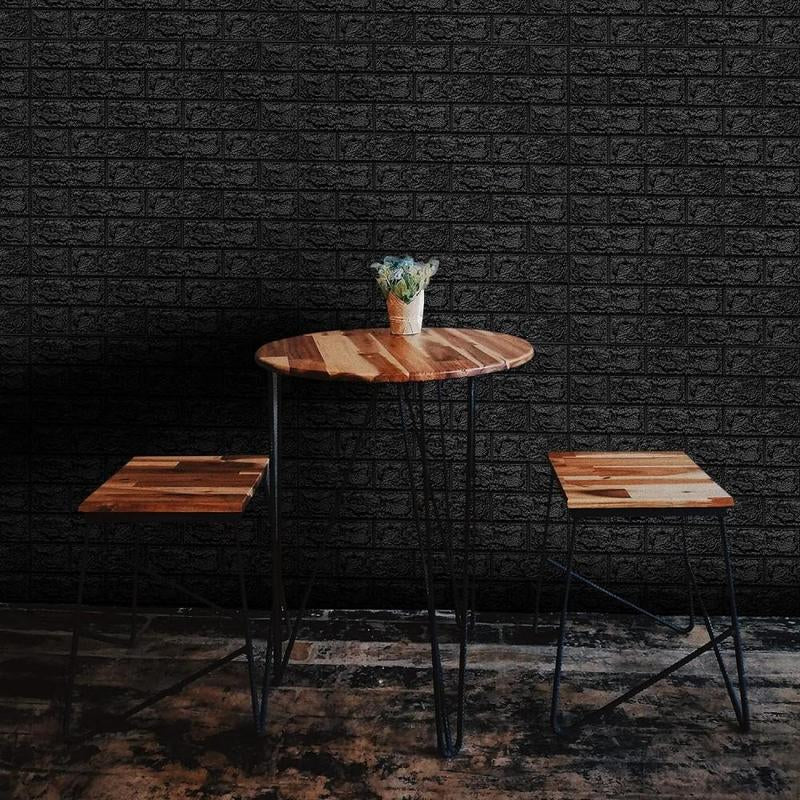 3D Self-Adhesive Foam Tile Wall Sticker, 50Pcs/100Pcs Waterproof Adhesive Decorative Panel, Interior Easy to Stick for Indoor Wall Decoration