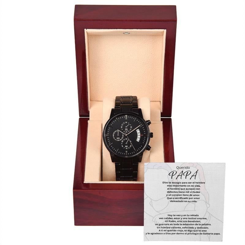 Reloj De Lujo Negro - Para Papa