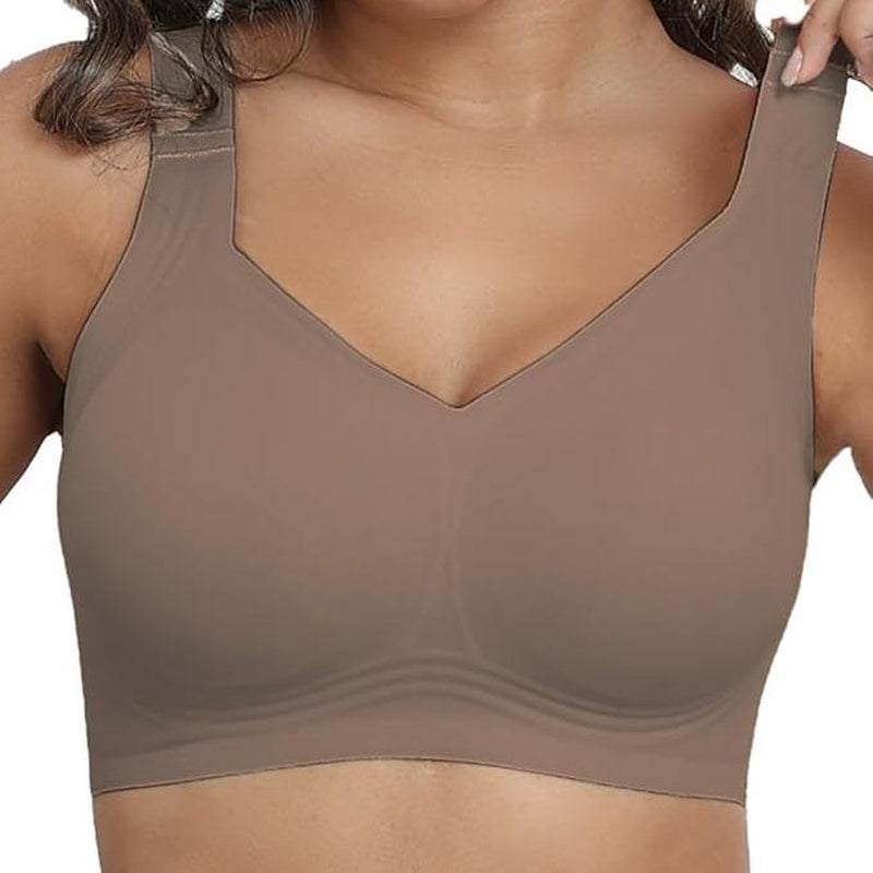 Posefree Womens Seamless Wireless Supportive Push up Comfort Soft No Underwire Full Coverage T-Shirt Sleep Strap Push Underwear Women'S Wirefree Full Coverage Padded Bra Lettes Sculpt Coverage Wireless Back Smoothing Women Lingerie Brasier 32