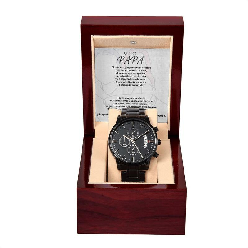 Reloj De Lujo Negro - Para Papa