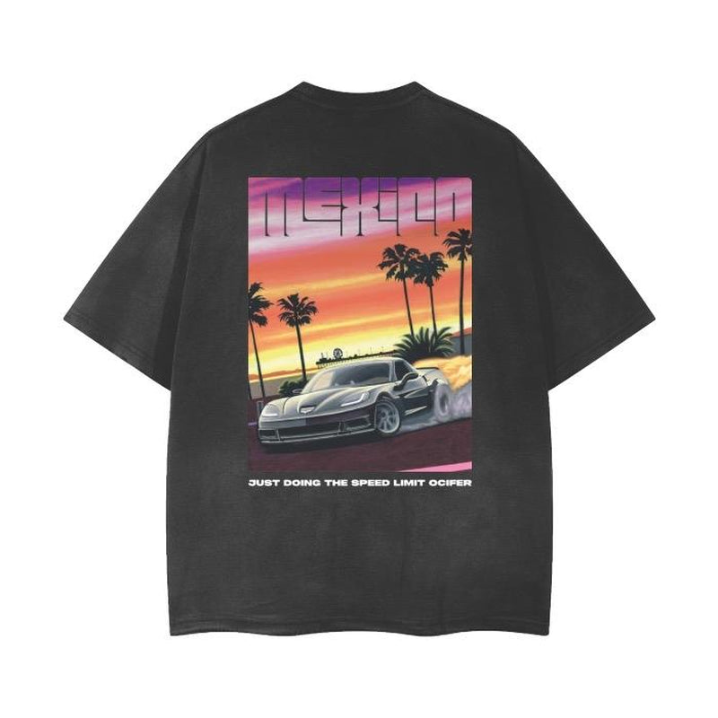 "That Shirt You Got in Mexico" Vintage Distressed Oversize Fit O-Neck Classic Cotton Streetwear Gym
