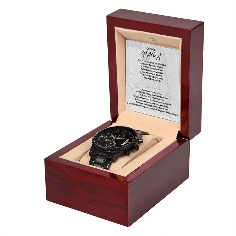 Reloj De Lujo Negro - Para Papa