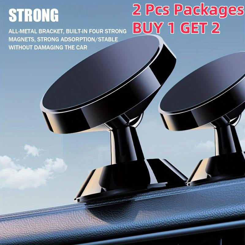 【2-Pack】 Magnetic Phone Holder for Car with Strong Magnet 4 Plates Cell Phone Mount for Iphone Magnetic Car Phone Holder Accessories New