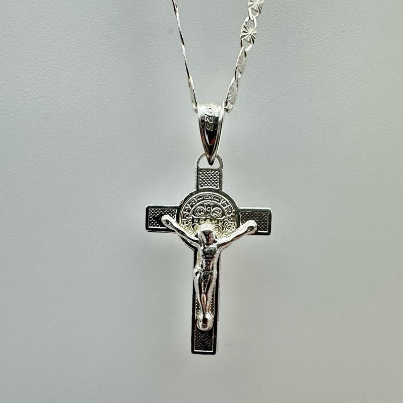 Sterling Silver 925 Cross Necklace for Women - Tiny Cross Pendant - Small Christian Necklace - Gift Ideas for Baptism Graduation Confirmation Kurapika Chains Infinity