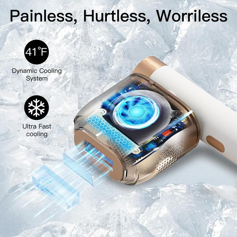 Bosidin IPL At-Home Laser Hair Removal Device, Painless Ice-Cooling, 2 in 1 Hair Removal & Skin Rejuvenation, 20J Energy,6+1 Modes,Hair Removal Kit with Shaver, Goggles,For Women and Men Beauty Device Ipl Hairremoval Comfort