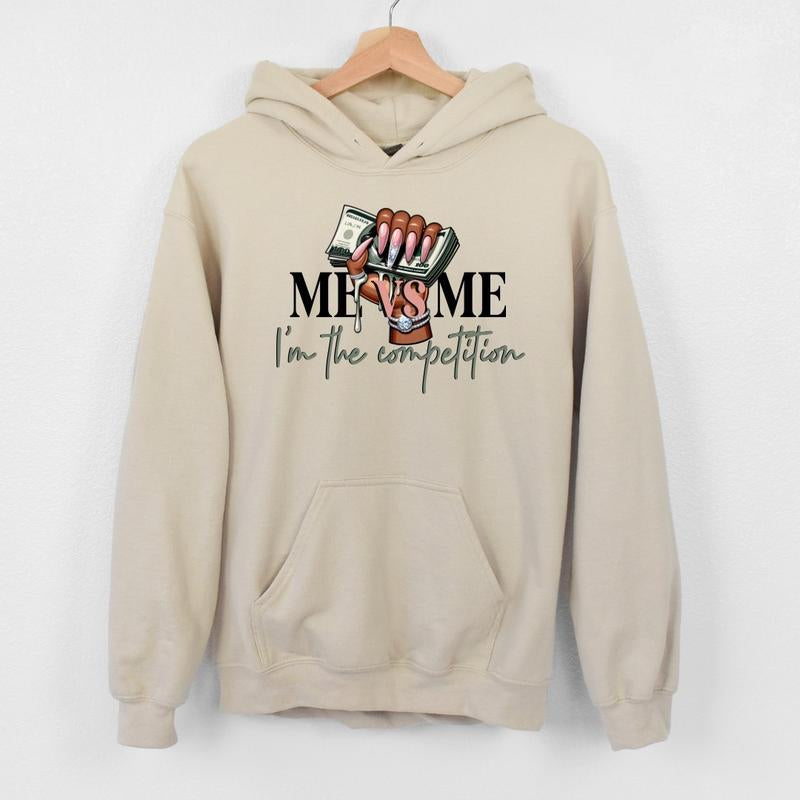 Me Vs Me Woman’S Hoodie W\ Pink Rhinestone Hoodie Strings