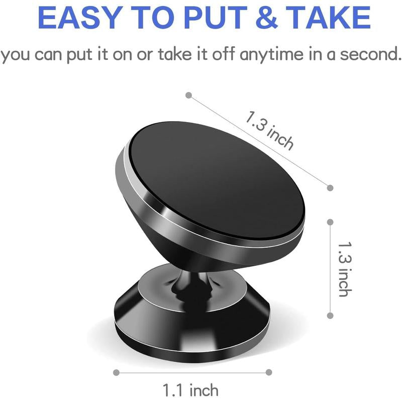 【2-Pack】 Magnetic Phone Holder for Car with Strong Magnet 4 Plates Cell Phone Mount for Iphone Magnetic Car Phone Holder Accessories New