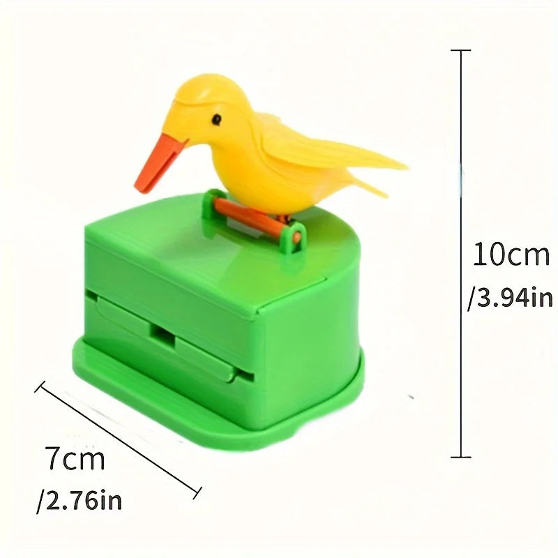 1Pc Cute Bird-Shaped Toothpick Dispenser - Durable PP Plastic Easy Press-To-Open for Home Room Party Storage Fun Gift Idea