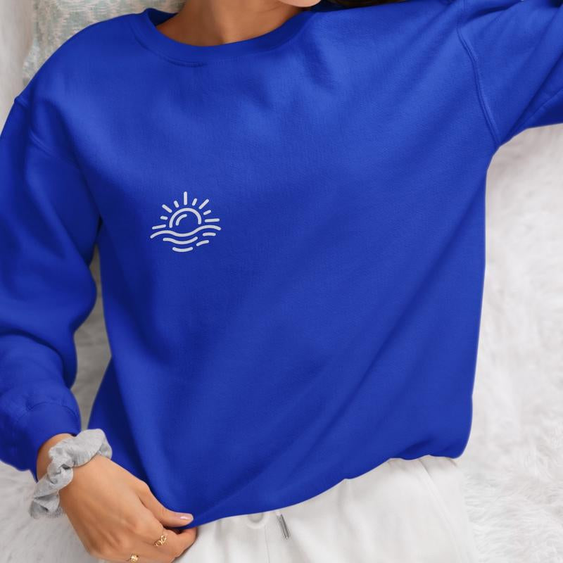 Forever Chasing Sunsets Crewneck Sweatshirt, Bohosweatshirt, Beach Sweatshirt, Summer Sweater Classic Cotton Fabric Unisex Comfy Hoodie