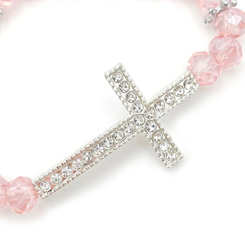 Crystal Cross Bracelet Stretch Bracelet
