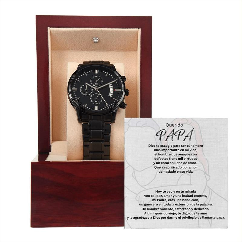 Reloj De Lujo Negro - Para Papa